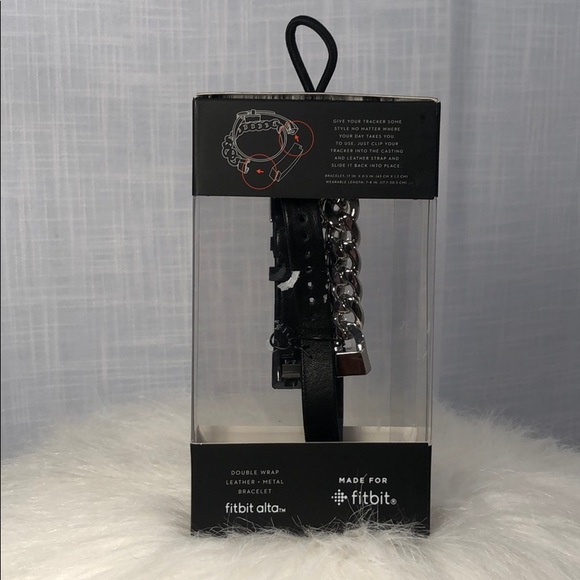 Simply Vera Wang Double Wrap Leather Metal Fitbit - Picture 5 of 8